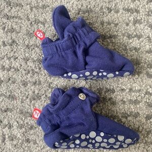 Zutano Navy Baby Booties - 12 months